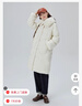 艾萊依羽絨服女中長款時尚可拆卸翻領(lǐng)鴨絨保暖冬外套 暖白色160 曬單實拍圖
