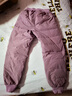 Hello Kitty女童羽絨褲冬季洋氣兒童加厚保暖褲大童休閑褲子 513365紫色 150  曬單實(shí)拍圖