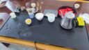 天然烏金石茶盤茶臺手工雕刻簡約小型家用泡茶石雕盤辦公室茶托盤 70*30*3【適合1.2-1.4米桌】 曬單實(shí)拍圖