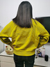 哈吉斯（HAZZYS）女裝 春秋款女士落肩簡(jiǎn)潔學(xué)院風(fēng)衛衣女ABTSE0BCF01 黃綠色YG M (160/84A 38) 曬單實(shí)拍圖