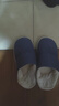卡帝樂(lè )鱷魚(yú)（CARTELO）棉拖鞋男士秋冬季防水居家室內外出穿包跟棉鞋 XH112 藍色 42-43 曬單實(shí)拍圖