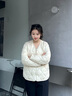 波司登（BOSIDENG）25年新款輕薄羽絨服女短款90絨三防輕便內(nèi)膽葫蘆紋外套B250131012 秘釉色7475 M 165/88A 體重約110-120斤 曬單實拍圖
