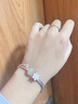 中國黃金步步生蓮足銀手鐲女和田玉鐲子七夕情人節(jié)禮物送女朋友老婆 步步生蓮手鐲【配品牌禮盒】 重約：20g 曬單實(shí)拍圖