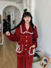 魅卿紅色睡衣結婚新婚情侶套裝冬季珊瑚絨本命年秋冬款男女款大碼冬天 S-4337,C-4337 L【女100-120斤】 曬單實(shí)拍圖