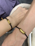 歐顏黃金黑金饕餮手鏈男999足金轉(zhuǎn)運珠編織手繩本命年生日禮物送男友 定制饕餮手鏈首飾盒 曬單實拍圖