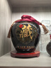 景德鎮陶瓷酒壇酒缸泡酒瓶密封復古釀酒存酒瓶高檔禮品酒壺酒罐 蘭花釉無(wú)孔送底座鎖扣酒提 5斤 曬單實(shí)拍圖