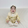 幼歌（YOUGE）【FUFU】春嬰幼兒森系印花小兔田園風(fēng)娃娃領(lǐng)柔軟三角長(cháng)袖爬服 黃底貓咪 73cm 曬單實(shí)拍圖