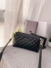 CALWAN KEODH包包女包輕奢菱格斜挎包媽媽包真皮品牌生日禮物送女友老婆 【黑色】品牌時(shí)尚百搭實(shí)用走心女生閨蜜 曬單實(shí)拍圖