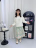 優(yōu)優(yōu)1點(diǎn)（Yoyo one）2025新款春秋裝女童漢服新中式套裝大童秋冬連衣裙兒童國風(fēng)馬面裙 4907綠色+4411綠色不加絨 130 130cm 曬單實(shí)拍圖