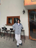安初夏連帽夾克外套男士休閑套裝春秋季新款潮流學生衣服男裝一整套搭配 灰外套+長袖+褶皺牛仔復(fù)古藍 XL 曬單實拍圖