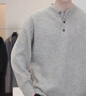 GXG男裝 中性風毛衣男秋季2024新品慵懶打底針織衫#G24D204079 花灰 M 曬單實拍圖