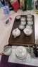 唐豐汝窯功夫茶具套裝新款家用輕奢高檔泡茶壺蓋碗陶瓷茶杯茶盤整套 直條茶盤50x28cm+見山西施壺13頭 曬單實拍圖