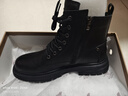 七匹狼男鞋秋冬新款馬丁靴男高幫真皮靴子男加絨棉鞋男士軟底工裝靴 黑色 42 【皮鞋碼 寬松版型】 曬單實(shí)拍圖
