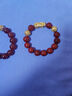金玉蘭香（JIN YU LAN XIANG）7A+天然紅瑪瑙珠子散珠編織貔貅手鏈南紅石串珠手工diy手串項鏈 南紅瑪瑙-柿子紅14mm/1顆 曬單實(shí)拍圖