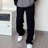 衣然呈品休閑褲男春秋新款cleanfit三條杠美式復(fù)古潮牌運(yùn)動(dòng)直筒寬松褲子男 黑色 XL 【建議115-140斤】 曬單實(shí)拍圖