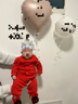 歌瑞家（greatfamily）新生兒對襟連身衣2024秋季新款嬰兒童裝連體衣家居服雙面布樂(lè )友 男款【深灰色】 73【6-9月】 曬單實(shí)拍圖