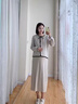 婧麒（JOYNCLEON）孕婦春裝連衣裙兩件套2025新款氣質(zhì)高級感寬松針織開(kāi)衫吊帶裙 粉色毛衣外套+吊帶裙套裝 L 曬單實(shí)拍圖