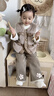 鸞雀翔女寶寶一周歲衣服毛毛馬甲女童冬裝套裝2棉服兒童保暖棉衣三件套3 加絨 深卡其布色洋氣三件套 100 碼身高90-100年齡2-3歲 曬單實(shí)拍圖
