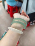 禮盼藍(lán)水瑪瑙玉髓玉鐲子手鐲冰種翡翠色手鐲女油青綠瑪瑙鐲子七夕禮物 56mm圈口體重95-105斤 （精美禮盒） 曬單實(shí)拍圖
