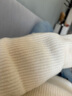 森馬（Semir）毛衣女冬季短款含羊毛破洞V領(lǐng)毛衫辣妹個性ins小個子101724107032 曬單實拍圖