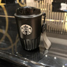 星巴克杯子不銹鋼水杯保溫杯企鵝杯隨手杯咖啡杯車載杯 黑銀＋小熊掛墜 曬單實拍圖