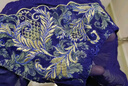 夏.娃.之.秀內褲女蕾絲刺繡中腰提臀性感網(wǎng)紗透明三角褲 K3624 寶藍 1條 L (建議100-115斤) 曬單實(shí)拍圖