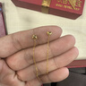 牧笛足金999耳線愛心短款黃金心形耳墜流蘇精致桃心耳飾流蘇耳環(huán)送禮 【足金光面愛心耳線】/對【6cm-約0.73g】 曬單實拍圖
