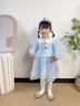 G.DUCKKIDS小黃鴨童裝愛莎公主裙女童連衣裙春秋季兒童裙子秋裝洋氣女孩衣服 藍(lán)色公主裙+皇冠手杖藍(lán)色兩件套 100 尺碼2~3歲【90-100cm】cm 曬單實(shí)拍圖