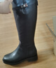 他她（TATA）時(shí)裝靴騎士靴女靴子大筒圍真皮長(cháng)筒靴加絨高靴冬7TG84DG4 黑色（絨里）-7TG84 40 曬單實(shí)拍圖