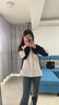 雅鹿沖鋒衣女男三合一可拆卸小個子登山服防風保暖加厚加絨滑雪服外套 KY1818S熊貓白/黑色-女 M 曬單實拍圖
