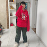 Homlean美式機能傘兵工裝褲男秋冬加絨保暖闊腿休閑加厚長(cháng)褲S6603軍綠L 曬單實(shí)拍圖
