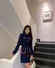 JVH香港潮牌小香風(fēng)POLO連衣裙女 2025春季新款英倫風(fēng)收腰顯瘦短裙子 藏青色 S 85-98斤 曬單實拍圖