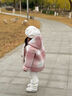 凡獵女童外套冬裝2025新款洋氣兒童衣服寶寶加絨保暖呢子大衣冬季 粉色 80 曬單實拍圖