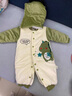 G.duck1套 0-36月嬰兒衣服冬天冬季新生寶寶連體衣初生棉衣外出服秋冬裝 暖絨 只喝奶 66cm 曬單實(shí)拍圖