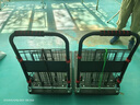 康堯手推車(chē)平板車(chē)家用圍欄搬運車(chē)折疊小推車(chē)快遞搬貨擺攤超市揀貨車(chē)  圍網(wǎng)車(chē)72*48黑色/4寸靜音輪400斤 曬單實(shí)拍圖