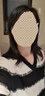 帕什 羊絨衫女100%山羊絨秋冬V領(lǐng)單紗寬松條紋針織毛衣 TY-3134 青絨+黑 均碼 曬單實(shí)拍圖