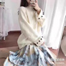 DGOV白色毛衣2025新款女秋季寬松外穿復古洋氣加厚內搭慵懶風(fēng)上衣女 奶白色zt M （95-105斤） 曬單實(shí)拍圖
