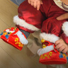米嘟爾國風(fēng)寶寶學(xué)步鞋虎頭鞋嬰兒軟底鞋子大紅色喜慶刺繡手工軟底獅虎龍 諾_祥云龍虎（棉鞋-龍虎鞋） 11 內長(cháng)11cm （S 建議0-6月） 曬單實(shí)拍圖