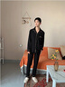 雅鹿100%純棉睡衣男長(zhǎng)袖全棉套裝夏季男士純棉外穿青中年春秋款家居服 NSJYI-純棉男~3076 XL (120-140斤) 曬單實(shí)拍圖