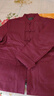 羅蒙（ROMON）老人生日唐裝男加厚爸爸套裝中老年冬裝棉衣外套80大壽星爺爺衣服 酒紅色【上衣】 XL 180 145-160斤 曬單實(shí)拍圖