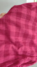 頂瓜瓜純棉女春秋季長(zhǎng)袖格子結(jié)婚新娘家居服本命年鴻運(yùn)睡衣套裝 洋紅格 L (165) 曬單實(shí)拍圖