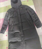 斐樂(lè)（FILA）女子羽絨服長(zhǎng)款冬季鵝絨長(zhǎng)袖保暖連帽運(yùn)動(dòng)休閑外套開(kāi)衫女裝上衣 深黑-BK XL 曬單實(shí)拍圖