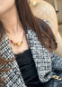 clotho Rennie品牌女裝小香風外套女2025春秋新款小個子氣質百搭休閑粗花呢上衣 綠色 M 曬單實拍圖