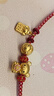 六福珠寶輕松小熊足金幸運(yùn)星5D硬金鎏彩工藝黃金轉(zhuǎn)運(yùn)珠串珠 023419PA 金重0.64克 曬單實(shí)拍圖
