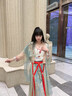 卡輯（KAARJIYY）漢服女永夜星河春夏季日常古裝流仙裙凌妙妙同款齊腰襦裙超仙飄逸 半壁+里衣+吊帶+裙子+披帛+腰帶 均碼 90-140斤可穿 曬單實(shí)拍圖