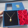 中國黃金CHINA GOLD白玉蘭黃金項鏈女足金和田玉吊墜七夕情人節(jié)禮物送媽媽老婆生日 精美禮盒-請勿下單 曬單實拍圖