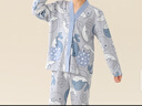 貓人兒童家居服男童純棉長(cháng)袖春秋季V領(lǐng)卡通睡衣中大童男孩套裝 130 曬單實(shí)拍圖