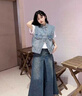 VEOX時髦洋氣歐貨時尚牛仔馬夾女夏2025新款薄款背心坎肩馬甲潮流 復(fù)古藍(lán) 8712 S 曬單實(shí)拍圖
