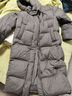 坦博爾冬季泡芙羽絨服女長(cháng)款連帽加厚面包服秋冬保暖外套TBF530832D 烏鵲灰 S (160) 曬單實(shí)拍圖