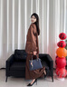 CLEVER KNOCK品牌CK輕奢包包女款手提戴妃包大容量女士斜挎單肩情人節生日禮物 藍色【送女友送老婆送媽媽】 曬單實(shí)拍圖